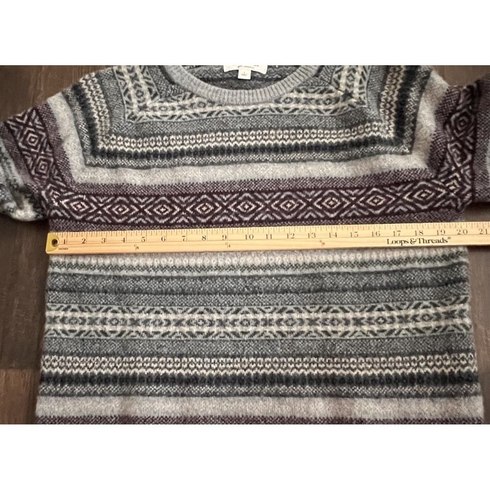 Goodthreads Men's 100% Lambswool Fair Isle Crewneck Sweater Large‎ Preppy Soft - Picture 7 of 9